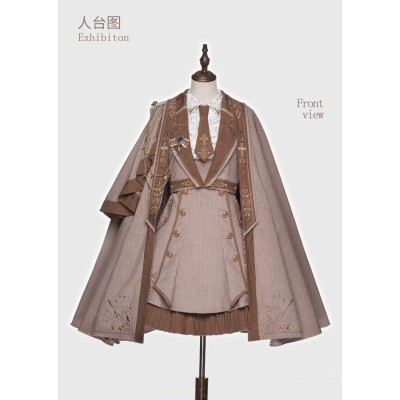 Yupbro Sheffield JSK, Blouse, Jacket, Big Cape and Small Epaulette Cape(Leftovers/Navy Blue&Brown Colours/Full Payment Without Shipping)
